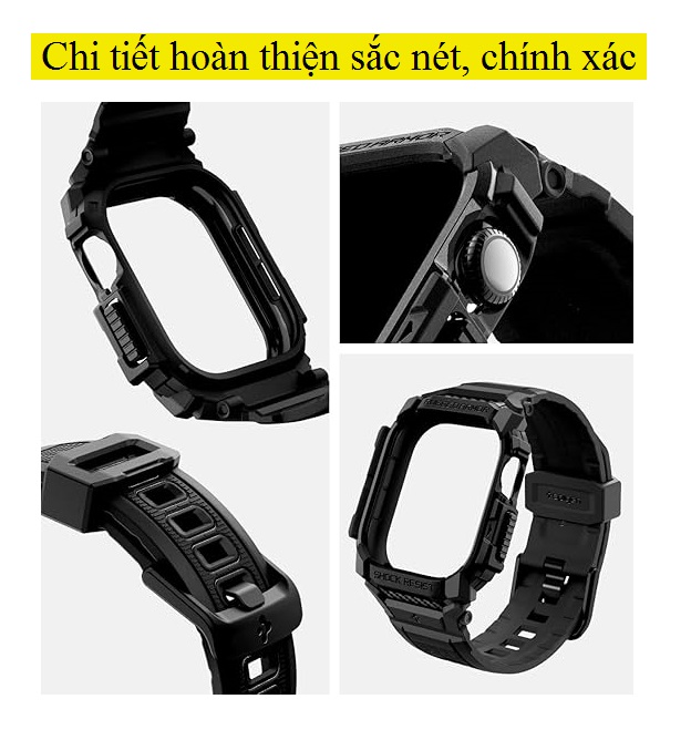 Ốp + dây đeo Apple Watch10 46mm liền khối Spigen Rugged Armor Pro 6